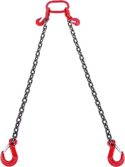 VEVOR Chain Sling, 3/8 inch x 6 ft Lifting Chains with Hooks, G80 Engine Chain Hoist Lifts, 11000 lbs/5 Ton Lifting Sling Chains for Engine Hoist, Engine Lift Chain with 2 Leg Grab Hooks and Adjusters