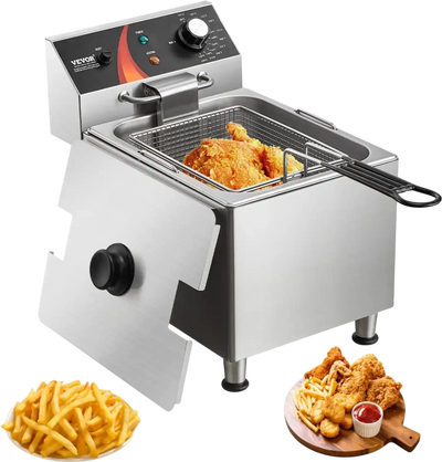 Vevor Deep Fryer Commercial Electric Countertop 12Qt 1750W with Basket New