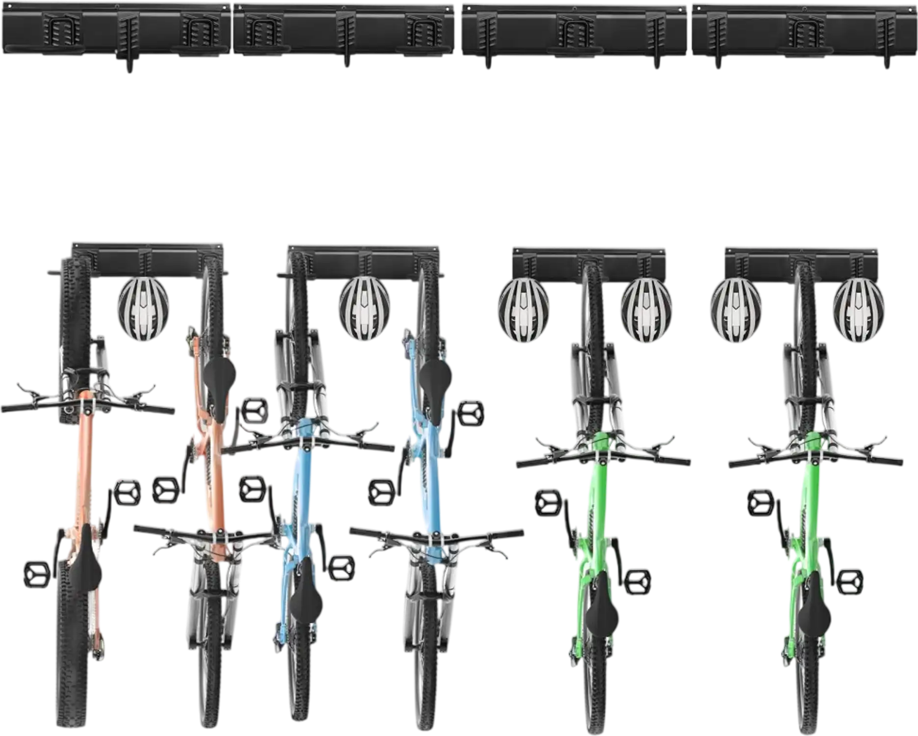 Vevor Bike Storage Rack Wall-Mount 6-Bike Garage Organizer 68