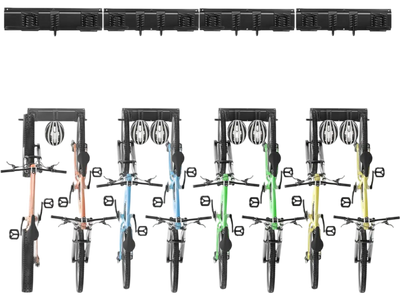 Vevor Bike Storage Rack Wall-Mount Garage Organizer for 8 Bikes 72