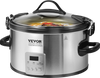VEVOR Slow Cooker, 8QT 320W Electric Slow Cooker Pot with 3-Level Heat Settings, Digital Slow Cookers with 20 Hours Max Timer, Locking Lid, Ceramic Inner Pot for Home/Commercial Use
