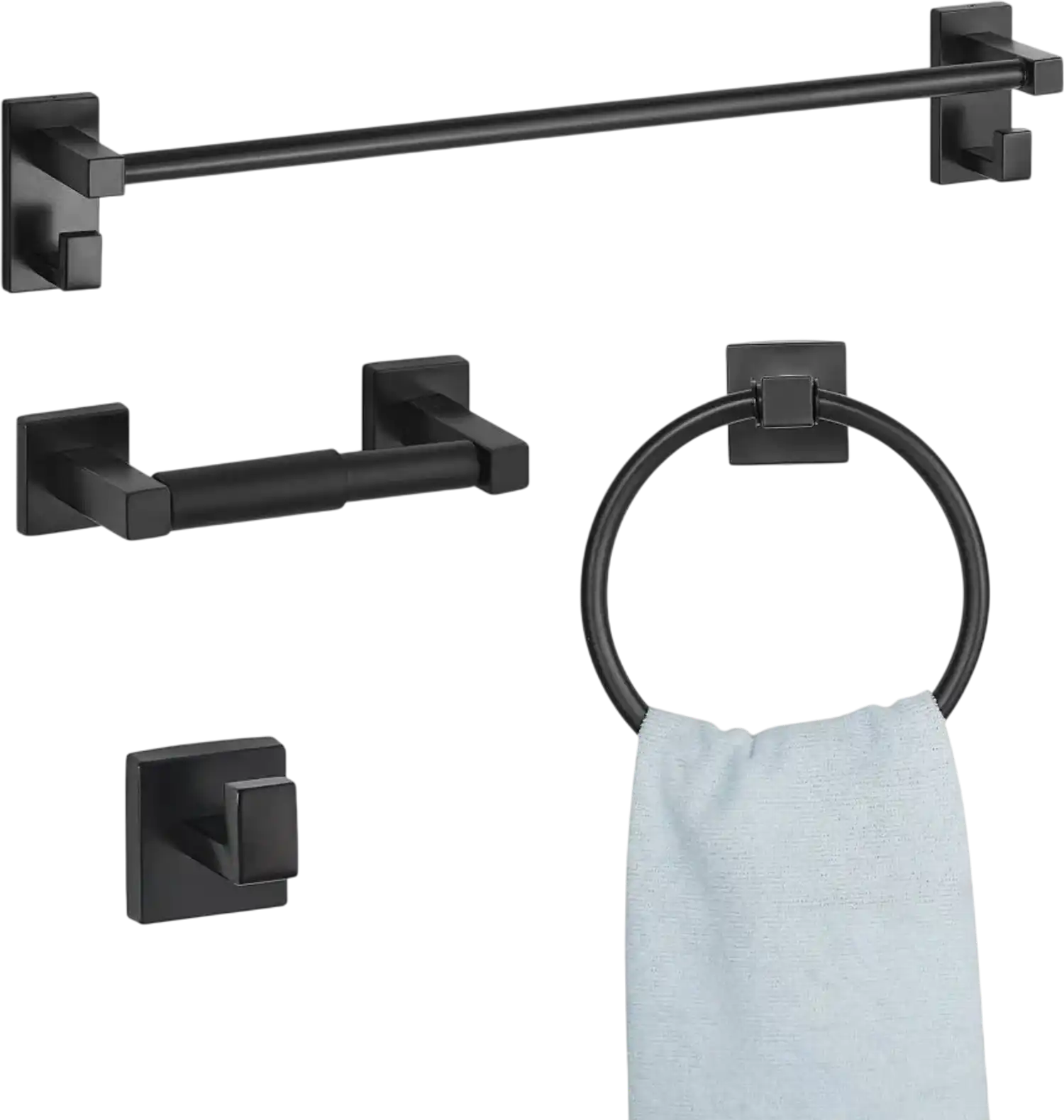 Vevor Bathroom Hardware Set Matte Black 4-Piece 24
