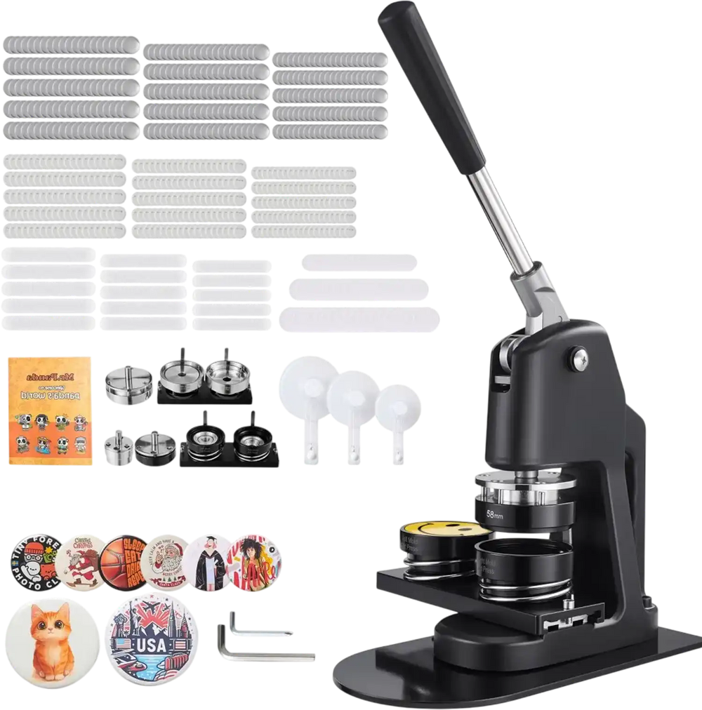 Vevor Button Maker 3-in-1 Plastic Pin Maker Kit New – FactoryPure