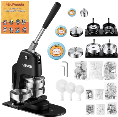 Vevor Button Maker Machine 3-in-1 Pin Maker Kit New