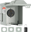 VEVOR 30 Amp RV Power Outlet Box, 125/250 Volt, Enclosed Lockable Outdoor RV Receptacle Box, NEMA TT-30R Weatherproof Electrical Panel, for RV Camper Trailer Motorhome Tested toStandards