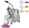 VEVOR Commercial Food Processor 550W Electric Vegetable Cutter with 3 Discs, for Chopping Vegetables Fruit, 2 Feeding Holes, 3 mm Shreds 4 mm Slices 8 mm Strips, Potato Slicer, with Cast Aluminum Body