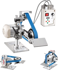 VEVOR Belt Grinder Sander with VFD, 30 x 1-Inch Variable Speed Belt Polisher, 550W Polishing Grinding Machine with 2 Grinding Modes & 3PCS Sanding Belts for Metalworking, Knife Making