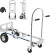 VEVOR 2 in 1 Hand Truck, 1000 lbs Load Capacity for 4-Wheel Mode, Convertible Hand Truck Dolly with Non-Slip Handle & Wheels, Portable Trolley Dolly for Moving Home, Office, Warehouse, Supermarket