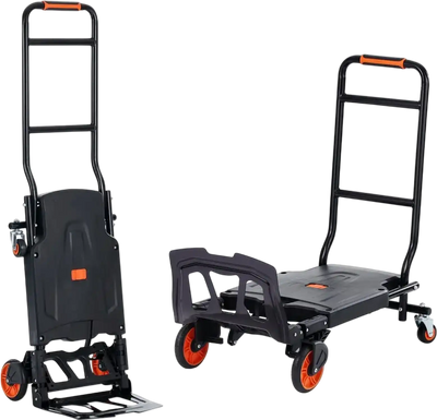Vevor Hand Truck 2-in-1 Folding Convertible Dolly Cart 300 lbs New