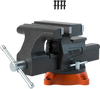 VEVOR Bench Vise, 6.5" Jaw Width 6.5" Forward &9.3" Reverse Opening, 360-Degree Swivel Locking Base Multipurpose Workbench with Anvil, Heavy Duty Ductile Iron with Bolts & Nuts, for Drilling, Pipe Cut