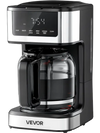 VEVOR Programmable Coffee Maker, 12 Cup Programmable Drip Coffee Makers with Touch Screen, 4-Hour Keep Warm Coffee Makers Drips, 2 Brew Strengths Drip Coffee Machine for Home, 24-Hour Programmable