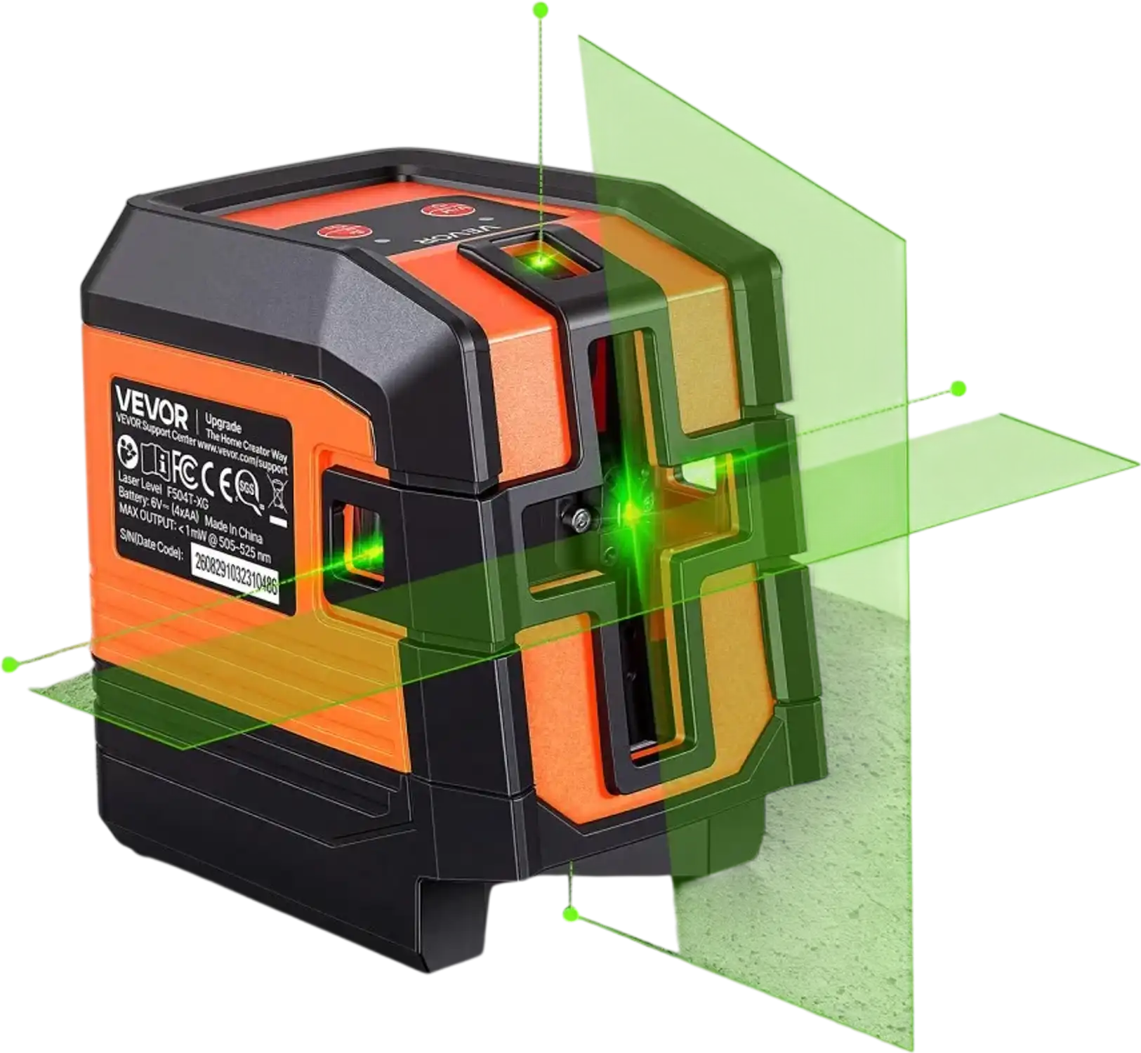 Vevor Laser Level Self-Leveling Green Cross Line 98.4' 4-Point Tool Case New