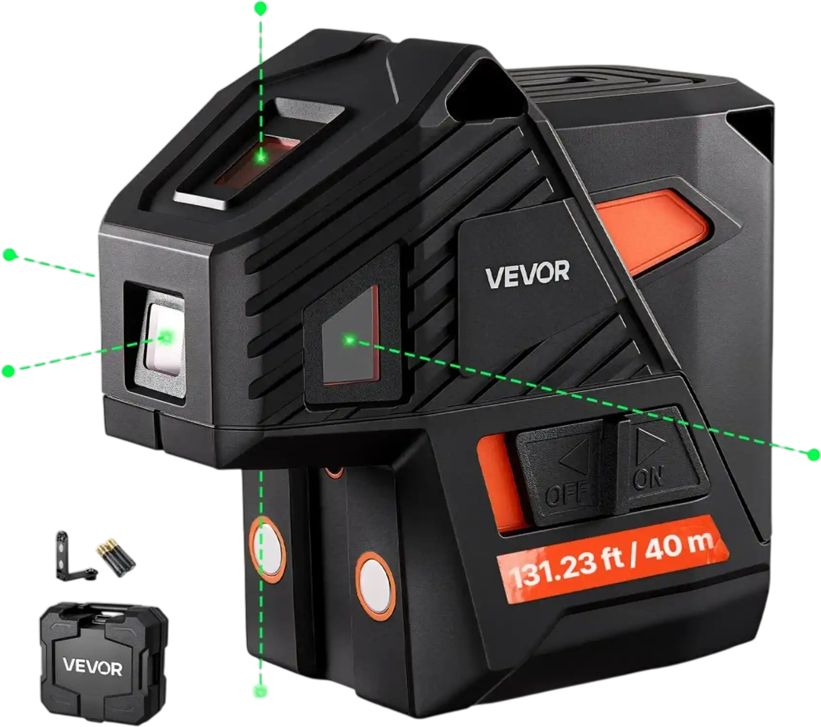 Vevor Laser Level Self-Leveling 131.2' Green 5-Point Tool New