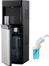VEVOR Water Dispenser with Ice Maker, 3-in-1 Floor-Standing Water Dispenser, 33 LBS/24H, 9 Cubes/7 Min Fast Ice Making with 1.3 LBS Storage, Bullet Ice-Cubes & Cold-Water, for Home, Kitchen, Party