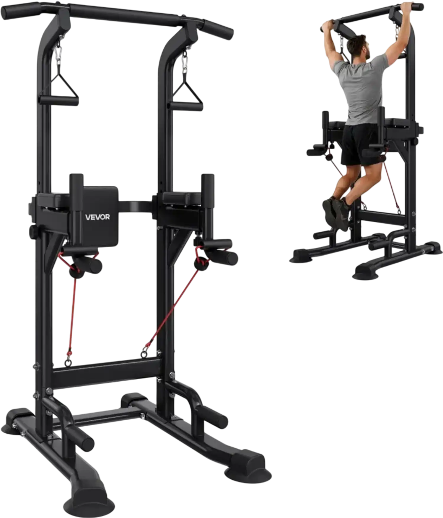 Vevor Pull-Up Bar Multifunctional Power Tower Dip Station New