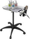 VEVOR Mayo Stand Medical Tray, Height Adjustable Stainless Steel Salon Tray Easy Assemble Tattoo Cart Lab Tray with 2 Cups & 1 Metal Ring for SPA Clinic Personal Care Lab Hospital Dentistry, Silver