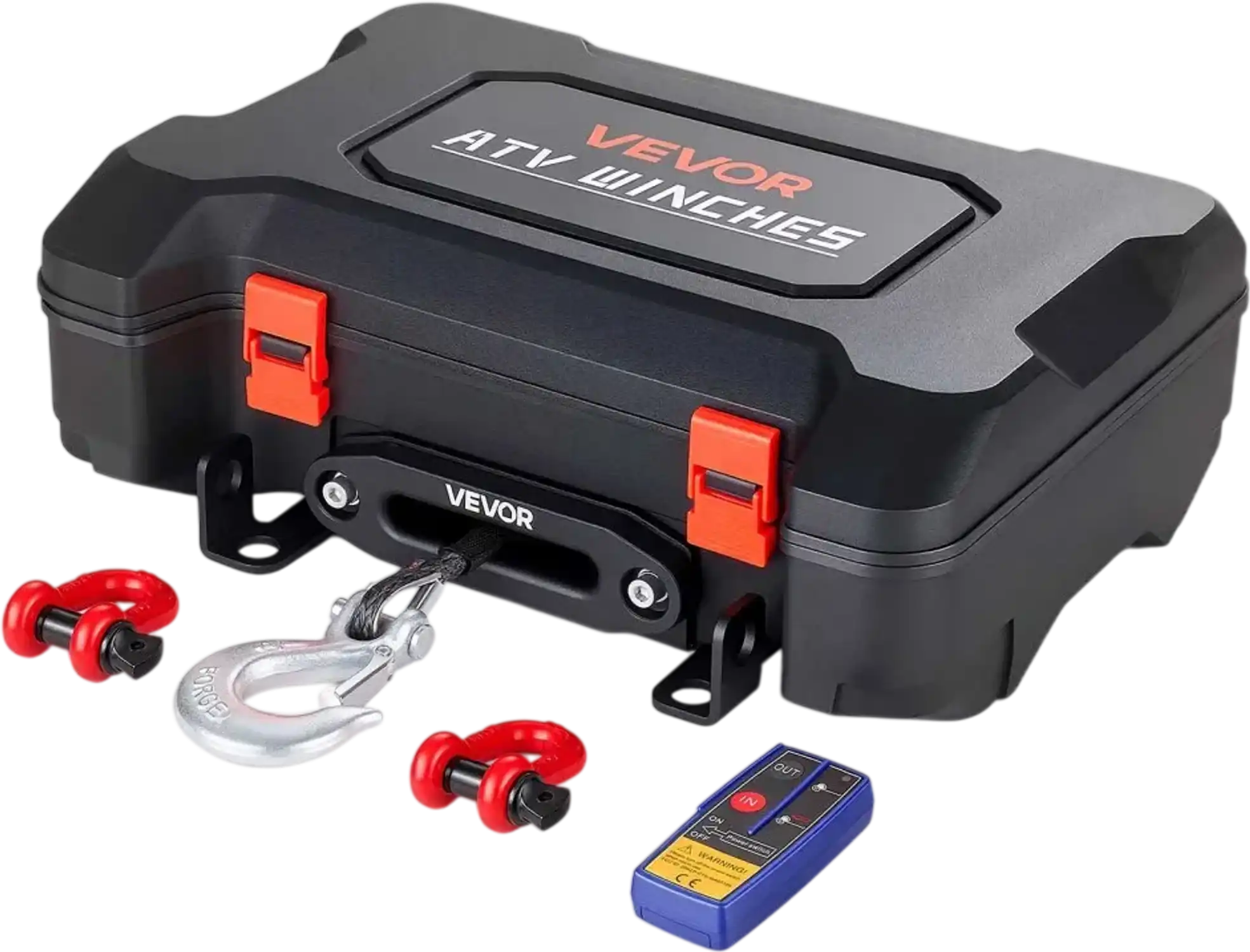 Vevor Winch Portable 6000 lbs 12V DC Electric with Synthetic Rope Wireless & Wired Remotes Recovery Kit New