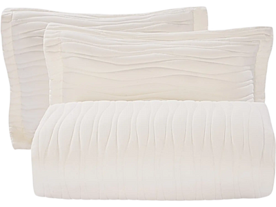 Vevor Quilt Set Queen Size 3-Piece Microfiber Beige Bedspread with 2 Pillow Shams New
