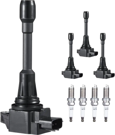 Vevor Ignition Coil Pack and Spark Plugs Set of 4 for Nissan Altima Versa Sentra Cube Rogue NV200 New