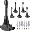 VEVOR Ignition Coil Pack and Spark Plugs, Set of 6, Compatible with Nissan Murano Maxima Pathfinder 350Z Altima Quest Infiniti EX35 FX35 G25 G35 JX35 M35 M35h Q50 Q70 QX60 3.5L V6, for UF550 C1670