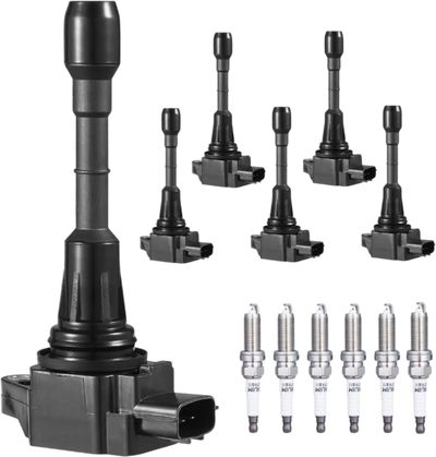 Vevor Ignition Coil Pack and Spark Plugs Set of 6 for Nissan Infiniti 3.5L V6 New