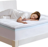 VEVOR Mattress Topper, Queen Size, 4 in Thickness, Memory Foam, Fiber Fill, Detachable & Washable, Ergonomically Designed for Pressure Relief, Comfortable Cooling & Breathable, Ideal for Hot Sleepers