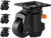 VEVOR Leveling Casters, Set of 4, 2200 lbs Total Load Capacity, 2.5 inches, Heavy Duty with Upgraded Handle Design, 360 Degree Swivel Caster Wheels, Adjustable Casters with Feet for Workbench, Machine