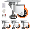 VEVOR Leveling Casters, Set of 4, 720 lbs Total Load Capacity, 3 inches Diameter, Heavy Duty 360 Degree Swivel Caster Wheels, Adjustable Casters with Feet for Workbench, Machine, Equipment, Furniture