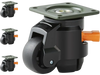 VEVOR Leveling Casters, 4-Pack Heavy Duty 360° Swivel Caster Wheels Hold up to 1100 lbs Load, 2 inches Caster Diameter, Adjustable Casters with Upgraded Handle Design and Feet for Workbench & Machine