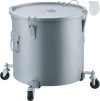 VEVOR Fryer Grease Bucket, 16 Gal Oil Disposal Caddy with Caster Base, Carbon Steel Rust-Proof Coating, Oil Transport Container with Lid, Lock Clips, Filter Bag for Hot Cooking Oil Filtering, Gray
