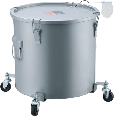 Vevor Fryer Grease Bucket 16 gal Oil Disposal Caddy with Caster Base Gray New