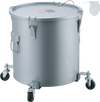 VEVOR Fryer Grease Bucket, 8 Gal Oil Disposal Caddy with Caster Base, Carbon Steel with Rust-Proof Coating, Oil Transport Container with Lid, Lock Clips, Filter Bag for Hot Cooking Oil Filtering, Gray