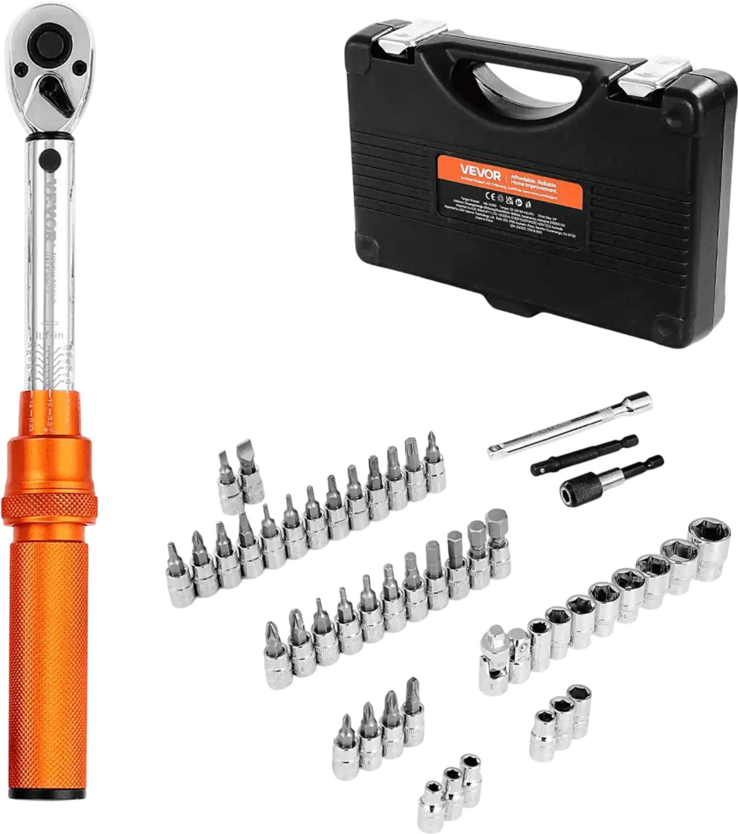 Vevor Torque Wrench Click Torque Wrench Set 1/4