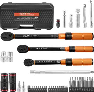 Vevor Torque Wrench Set 47-Piece 1/4