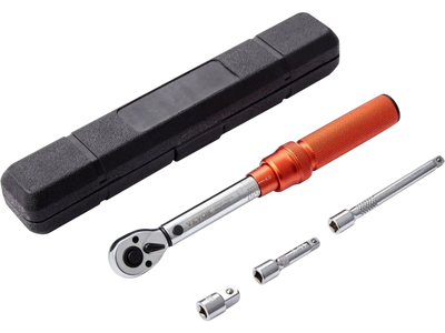 VEVOR Torque Wrench, 1/4-inch Drive Click Torque Wrench 20-200in.lb/3-23n.m, Dual-Direction Adjustable Torque Wrench Set, Mechanical Dual Range Scales Torque Wrench Kit with Adapters Extension Rod