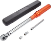 VEVOR Torque Wrench, 3/8-inch Drive Click Torque Wrench 10-80ft.lb/14-110n.m, Dual-Direction Adjustable Torque Wrench Set, Mechanical Dual Range Scales Torque Wrench Kit with Adapters Extension Rod