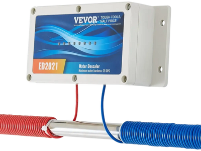 VEVOR Electronic Water Descaler System, Whole House Salt Free Descaler, Hard Water Conditioner to Reduces Scale Build-Up, for All Kinds of Plumbing Pipes, Durable for Over 6 Years