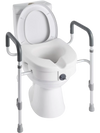VEVOR Raised Toilet Seat with Arms, 350 lbs Capacity, 5-Inch Lift Height & Adjustable Width, Widened Commode Elevated Toilet Seat Riser with Handles for Seniors, Elderly, Handicap, Disabled, Adults