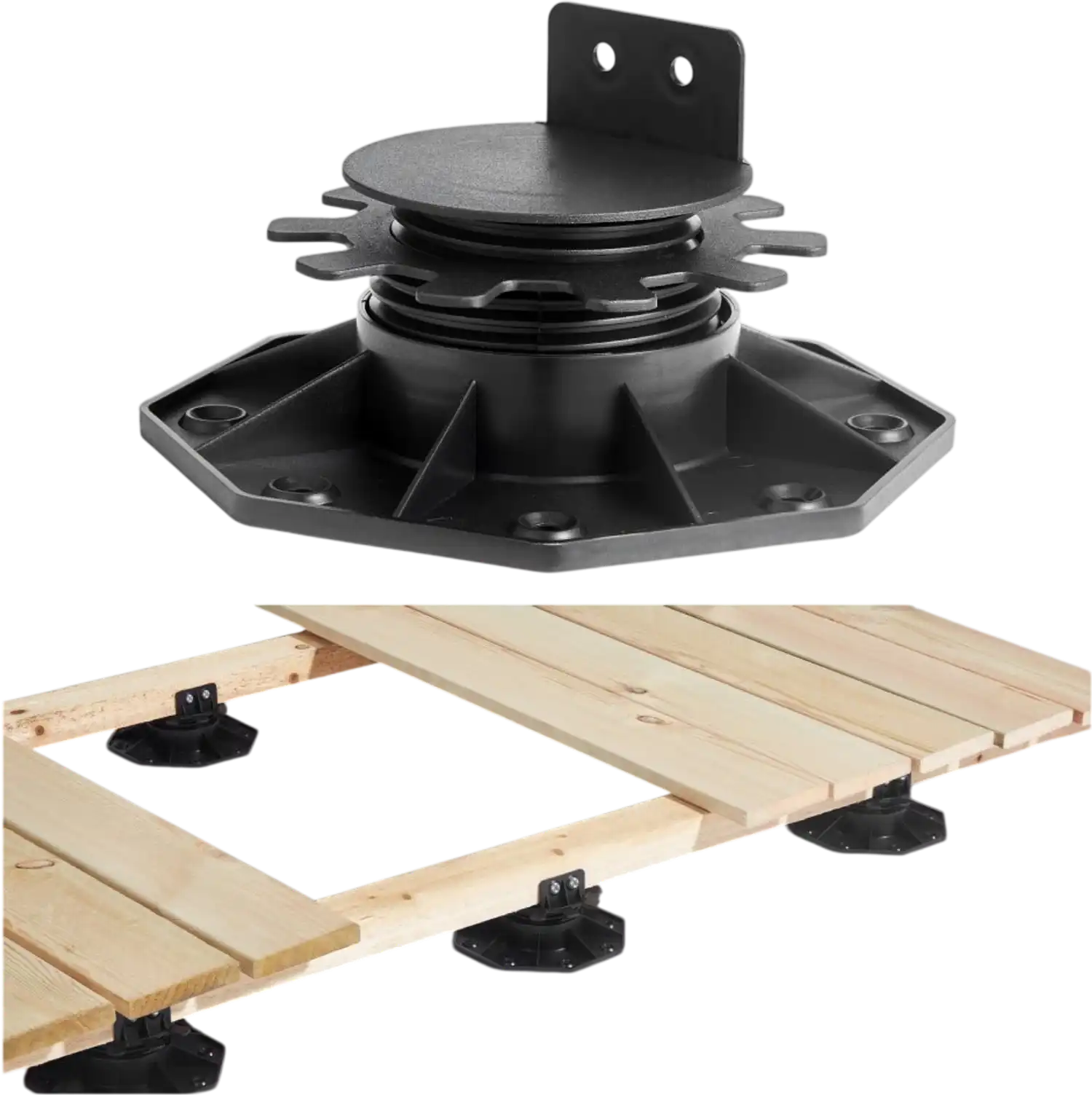 Vevor Deck Support Pedestal Adjustable Plastic Deck Blocks 24 pcs 1.18-2.36