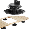 VEVOR Deck Blocks 12 PCS, 2000lbs / 907.18kg Load Capacity Deck Support Plastic Pedestal Paver, Raising 1.18 - 2.36 inch / 30 - 60 mm, Height Adjustable Shed Foundation Base for Wood Concrete Metal