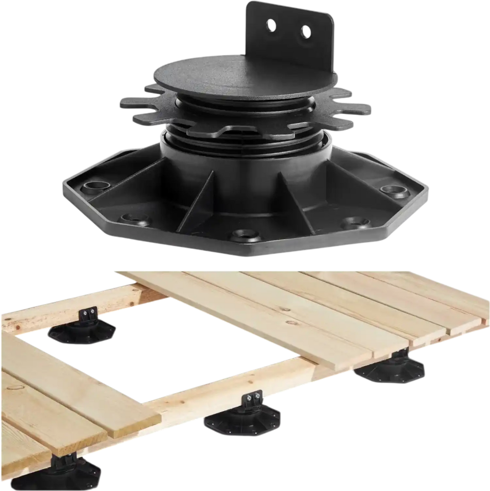VEVOR Deck Blocks 12 PCS, 2000lbs / 907.18kg Load Capacity Deck Support Plastic Pedestal Paver, Raising 1.18 - 2.36 inch / 30 - 60 mm, Height Adjustable Shed Foundation Base for Wood Concrete Metal