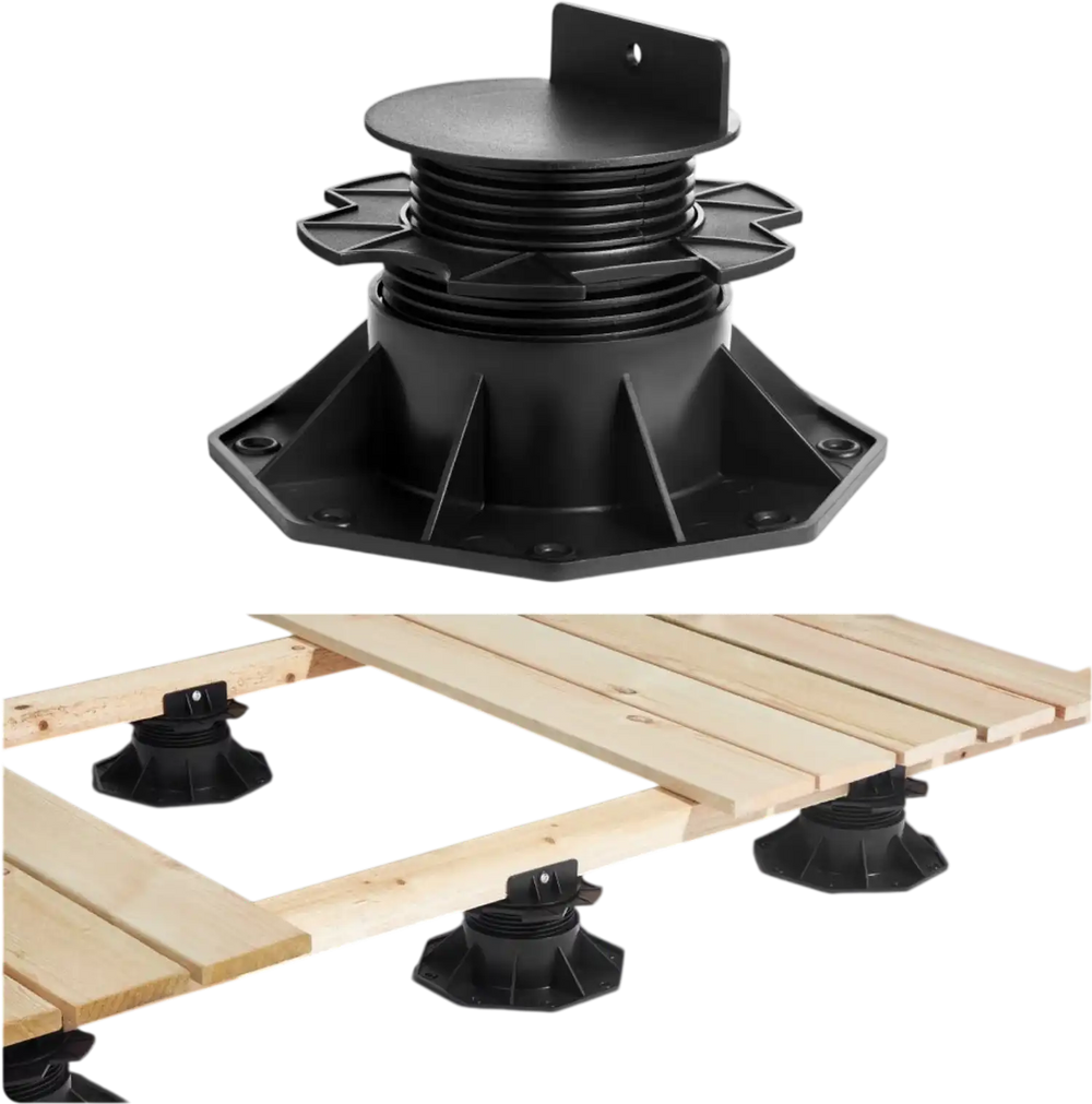 VEVOR Deck Blocks 12 PCS, 2000lbs / 907.18kg Load Capacity Deck Support Plastic Pedestal Paver, Raising 2.36 - 5.31 inch / 60 - 135 mm, Height Adjustable Shed Foundation Base for Wood Concrete Metal