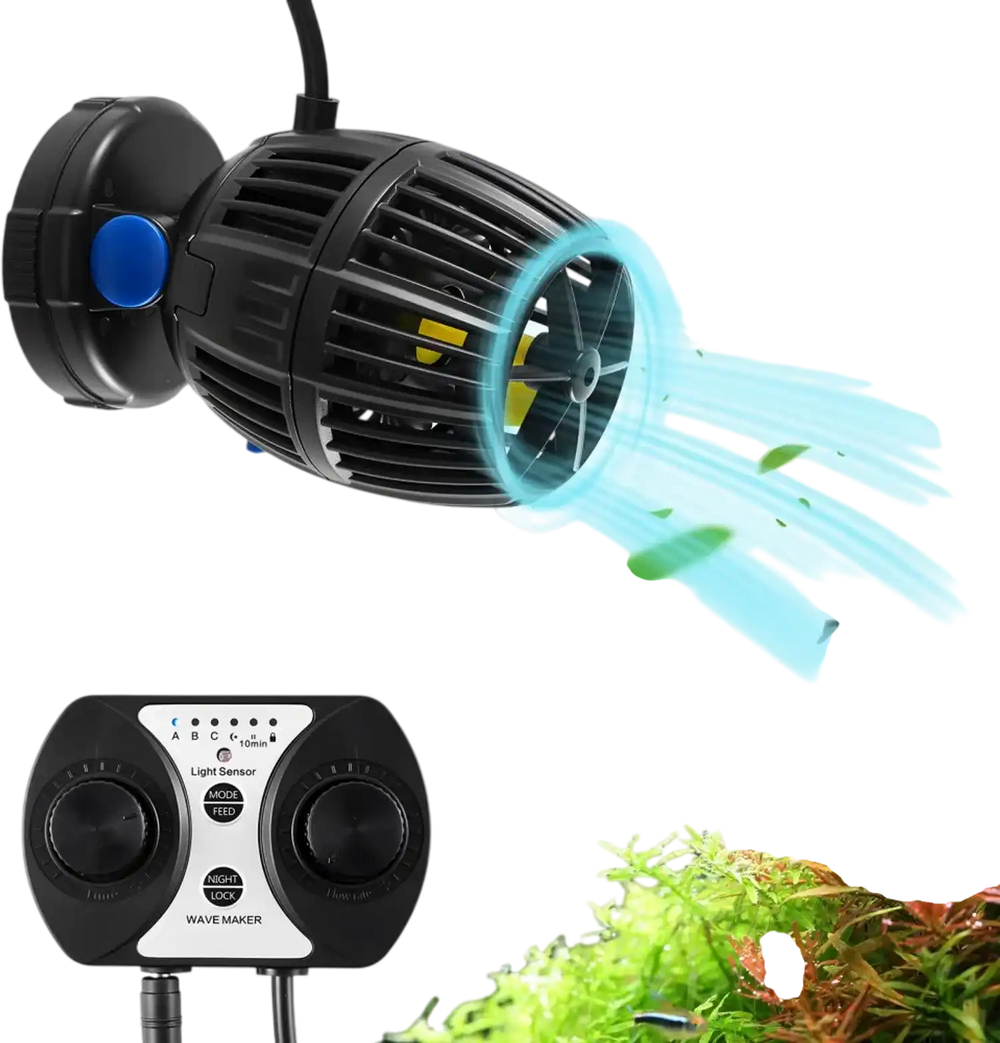 VEVOR Aquarium Wave Maker, 20W, 2113 GPH Quiet and Strong DC Powerhead, Adjustable Fish Tank Circulation Pump with Controller, Strong Magnetic Base, 360° Rotating Wavemaker, for Freshwater Saltwater