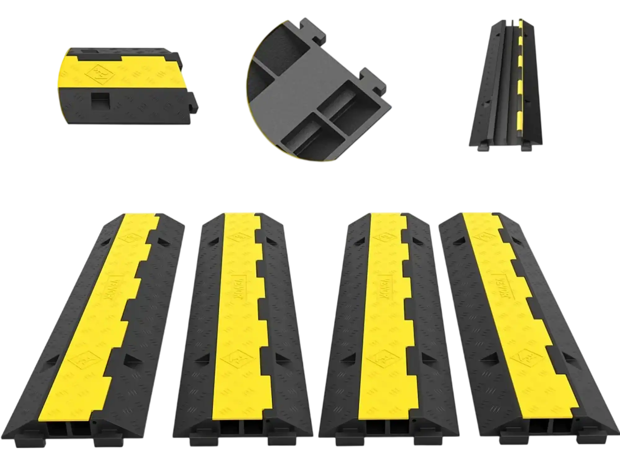 Vevor Cable Protector Ramp 4-Pack 2-Channel 40