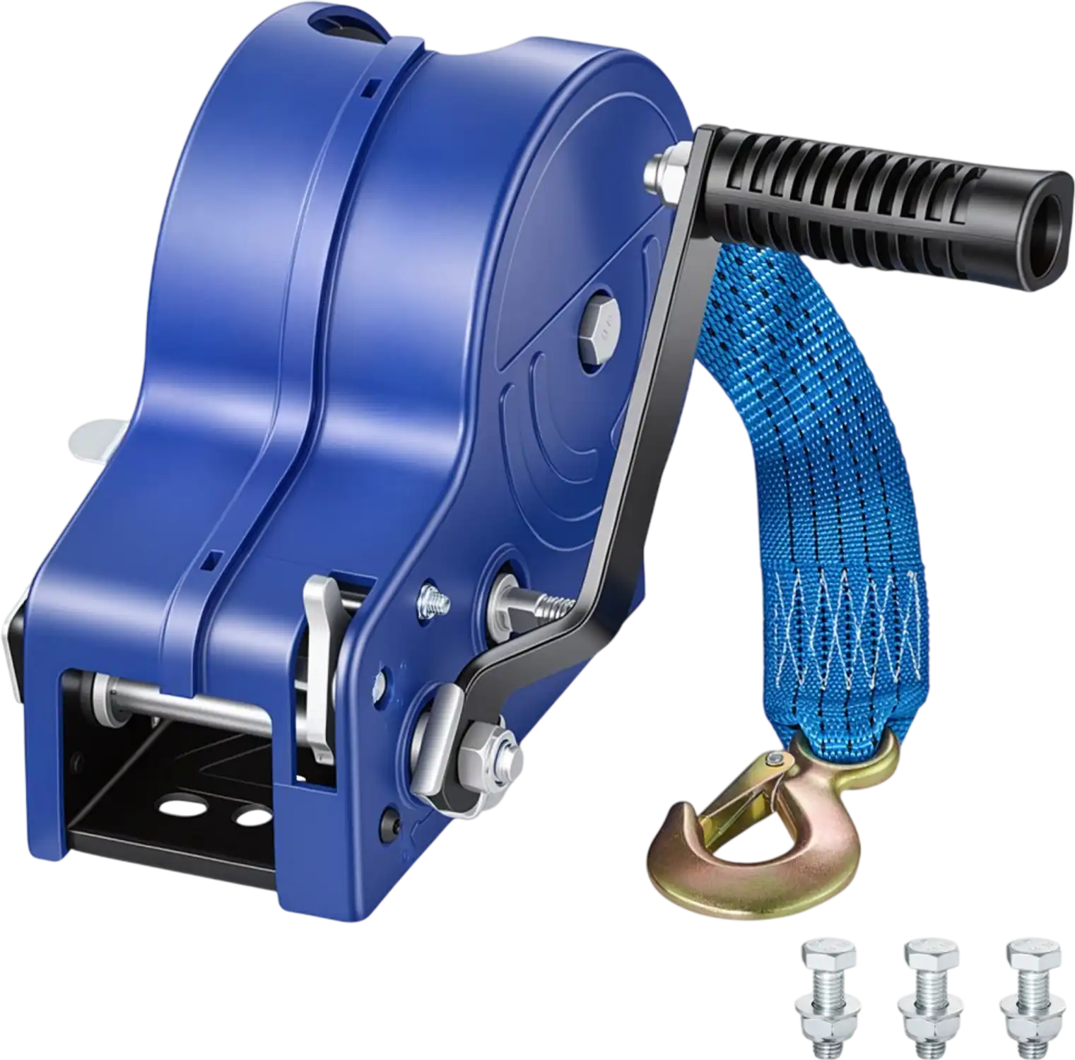 Vevor Hand Winch 3500 lbs Boat Trailer Manual Strap Crank New