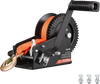 VEVOR Boat Winch, 3500 lbs Hand Winch, Heavy Duty Manual Rope Crank with 20ft Orange Polyester Strap, Portable Two-Way Ratchet, 2 Speed Switchable, Anti-Slip Handle Gear for Boat Trailer ATV Towing