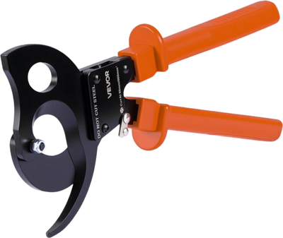 VEVOR Ratcheting Cable Cutter, Spring Steel Blades with PVC-Coated Handles, Quick-Release Button, Heavy Duty Ratchet Cable Wire Cutter for Cutting Copper & Aluminum Cables Up to 1000 MCM / 500 mm²