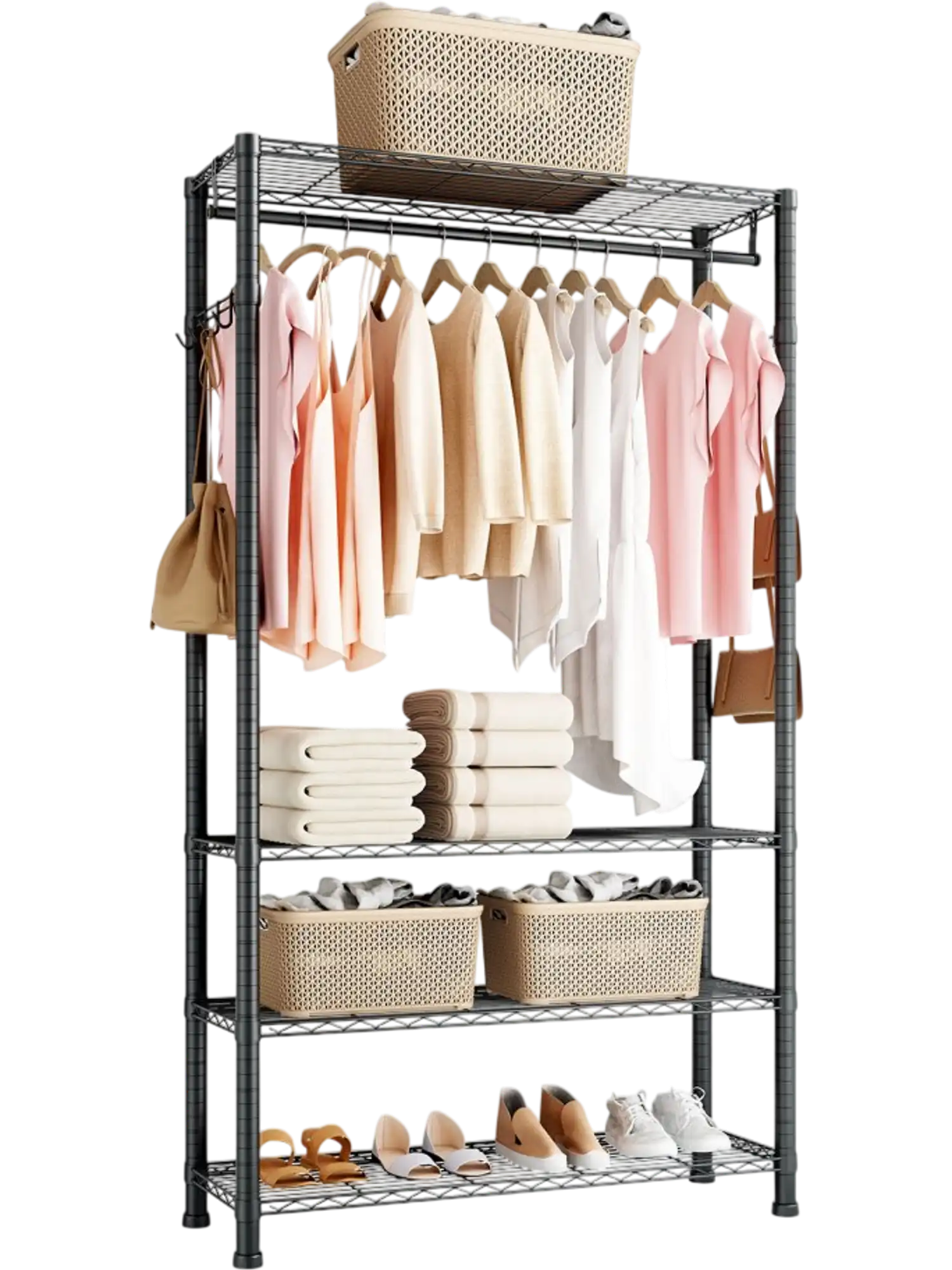 Vevor Clothing Garment Rack Heavy Duty 4-Tier 500 lbs Closet Wardrobe New