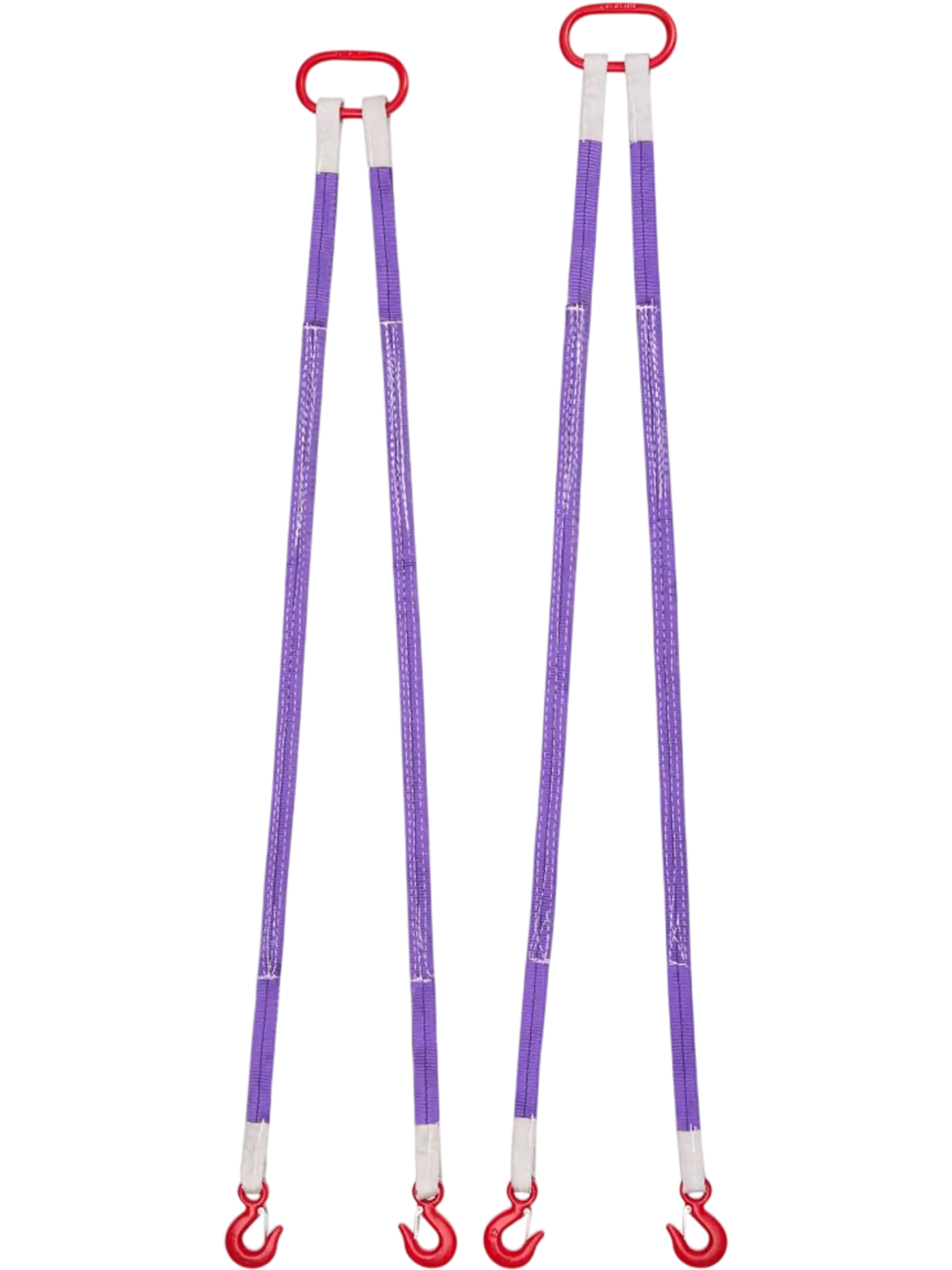 Vevor Lifting Sling Straps 5' 4400 lb Two-Leg Polyester Bridle Sling with Hooks New