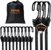 VEVOR 12 Piece Bungee Cords with A3 Steel Hooks, 32 Inch Heavy Duty Bungee Straps, 8 mm Elastic Bungee Ropes Set for Camping, Tarps, Motorcycle, Truck and Tent, Black